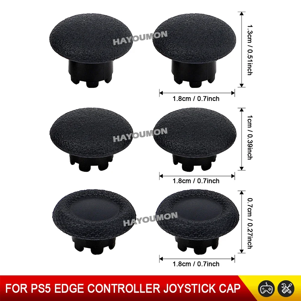 Ps5 Controller Cover - 6 adet Siyah PS5 Edge Kontrol
