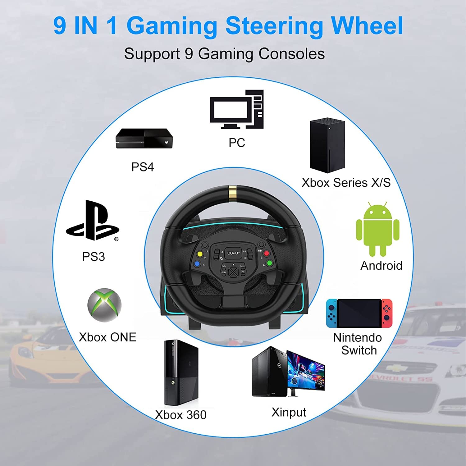 DOYO Volante oyun yarışı direk - Steering Wheel Gaming incelemesi ve fiyatı